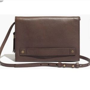 MADEWELL Brown Leather Morgan Crossbody Bag